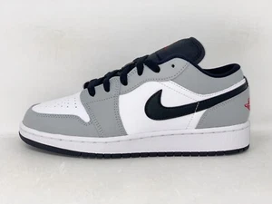 Air Jordan 1 Low Light Smoke Gray Sneakers, Size 6Y / 7.5W BNIB 553560-030 - Picture 1 of 8