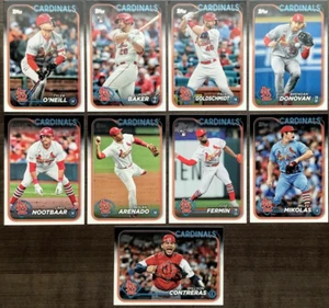 2024 ST. LOUIS CARDINALS 35 Card Lot w/ TOPPS TEAM SET 25 CURRENT Players - Picture 1 of 2