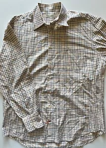 Peter Millar Long Sleeve Button Shirt - Cream/Multicolor - Large - Picture 1 of 5