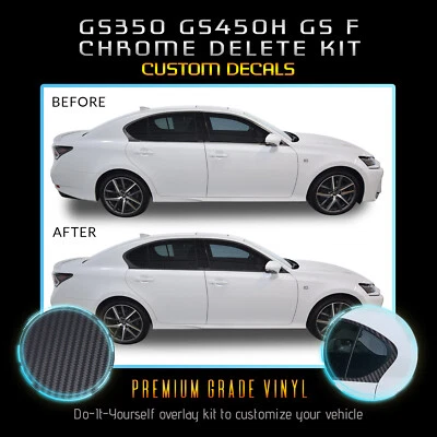 Para Lexus GS350 GS450h GS F 2013-2020 ventana eliminación cromada - fibra de carbono mate Foto 1 de 4