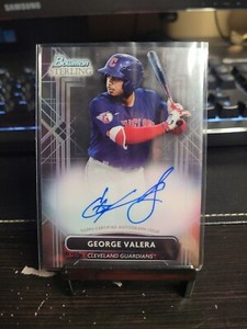GEORGE VALERA BOWMAN AUTO AUTOGRAPH 2022 BOWMAN STERLING GUARDIANS 