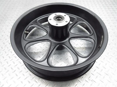 2005 03-05 Victory Vegas 8-Ball Rear Back Wheel Rim 17x5 Straight True Video OEM - Image 1 of 4