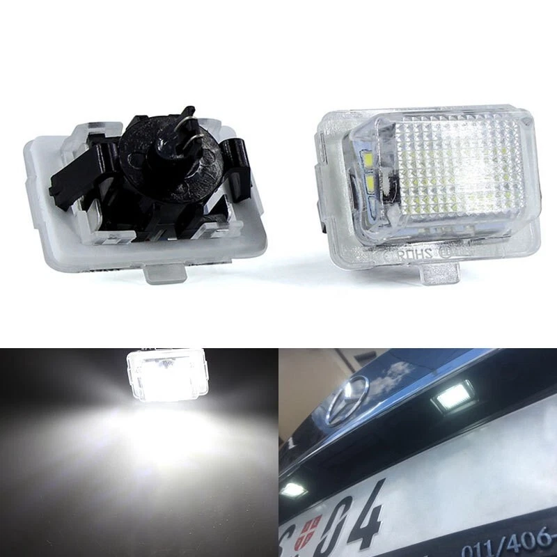 2x White LED License Plate Light For Mercedes W204 W212 W221 W222 C207 C117 R231 - Image 1 of 4