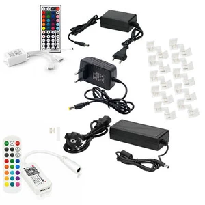 FUENTE DE ALIMENTACIÓN TRANSFORMADOR TIRA LED RGB MANDO A DISTANCIA 24/44 BOTONES CONECTOR AMPLIFICADOR - Imagen 1 de 37