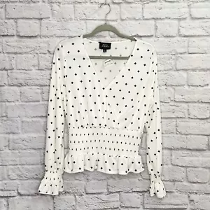Camicetta donna Fifty Street taglia L manica lunga top manica a campana quadrifoglio 4 foglie nuova con etichetta - Foto 1 di 6