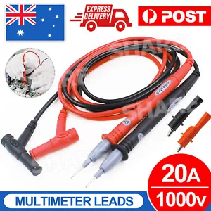 1000V 20A Digital Multimeter Test Lead Cable Probe Pen PVC Test Lead OZ - Picture 1 of 7
