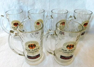 Bacardi Oakheart Spiced Rum tazza birra bere Stein 12 oz bicchieri increspati (6)  - Foto 1 di 5