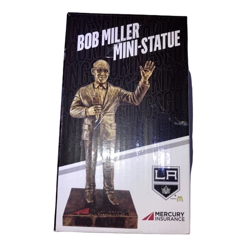 ACTION FIGURE Bob Miller Mini-Statue SGA 1/3/19 Los Angeles Kings Stadium NHL Cover