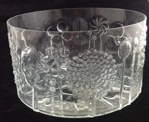 Tazón redondo de 9 pulgadas de flora de vidrio Iittala hecho en Finlandia - Imagen 1 de 4