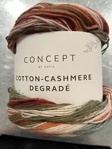 NWT CONCEPT BY KATIA COTTON CASHMERE DEGRADE YARN 678 YDS COLOR 105 - Picture 1 of 7