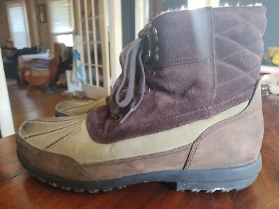 COLE HAAN  Waterproof Leather And Suade Duck Rain Boots Size 10 - Image 1 of 4