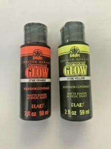 FolkArt Paint Varieties~ 2 oz.~So Useful! Fluorescent GLOW~U PICK~Quick Ship! - Picture 1 of 3