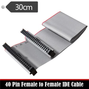 40 Pin Female to Female IDE Flat Hard Drive Cable Connector Dual Data Extension - Picture 1 of 8