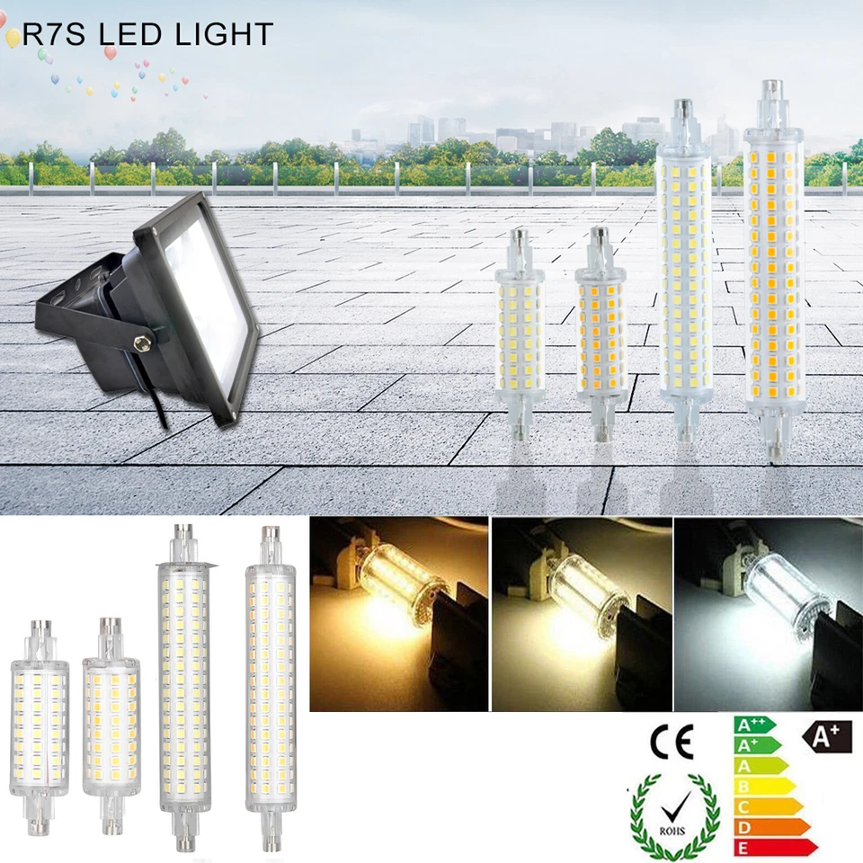 R7S LED 78mm 118mm Bulb Floodlight 12W 16W 2835 SMD Replace Halogen Lamp AC220V - Image 1 of 4