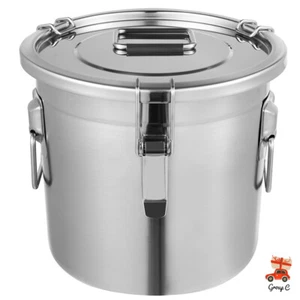 Bote hermético de 12 litros para alimentos recipiente para cereales de acero inoxidable 304 - Imagen 1 de 7