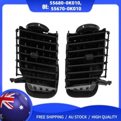 LH+RH Center Air Vent Outlet Fit Toyota Hilux Ute MK6 MK7 Vigo 2004-2015 Black - image 1 of 4