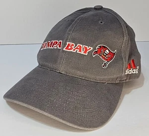 Tampa Bay Buccaneers Hat Cap Adidas Strapback Hook and Loop Gray NFL Buccs Vtg - Picture 1 of 7