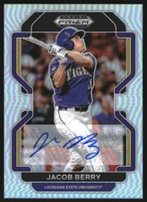 2022 Panini Prizm Draft Picks Base Autographs Prizms Silver #6 Jacob Berry Auto