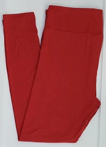 TC2 LuLaRoe Tall & Curvy2 Leggings Solid Dark Red NWT 20 New - Picture 1 of 6