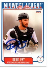 David Fry 2019 Wisconsin Midwest League All Star Game Signed Card