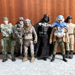 Star Wars Figures 10cm Hassk Thug, Darth Vader, Rebel Pilot etc. Jedi Bundle - Picture 1 of 5
