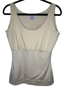 Camiseta sin mangas Spanx con ribete de encaje talla XL beige - Imagen 1 de 7