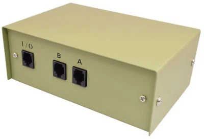 PTC Green Beige Premium 2-Way A/B RJ45 Metal Rotary Manual Switch Box - Image 1 of 3