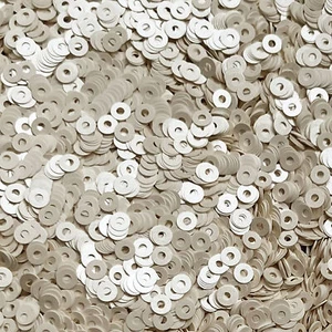 4mm Flat Sequins Cream Vanilla Opaque Satin Pearl Medium Hole - Picture 1 of 1