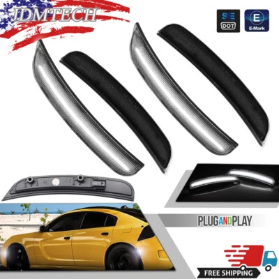 4x Luces LED de humo laterales para Dodge Charger R/T Scat Pack 15-23 SXT GT SRT Foto 1 de 4