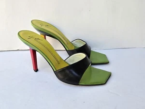 Vicini Giuseppe Zanotti Design bunte Pantoletten Slipper Heels Gr- 36 - Bild 1 von 10