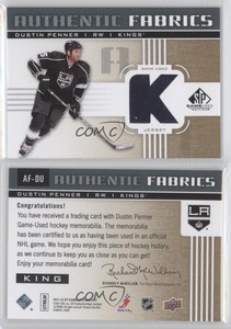 2011-12 SP Game Used Edition Authentic Fabrics Gold Dustin Penner (K) #AF-DU.1