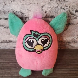 Furby Pink And Aqua Plush 7" Stuffed Animal Toy Factory  Embroidered Heart Eyes - Picture 1 of 8