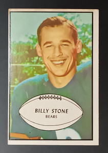1953 Bowman #29, Billy Stone, Chicago Bears, Very Good, RMBCollectables