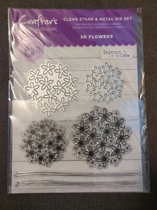 Crafter's Companion Stempel von Chloe 3D BLUMEN Clear Stamp & Metallstanze 6 Stück - Bild 1 von 2