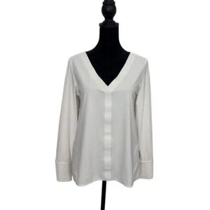 Aday Something Tailored Shirt Womens XS White Long Sleeve Sustainable Minimalist - Picture 1 of 10