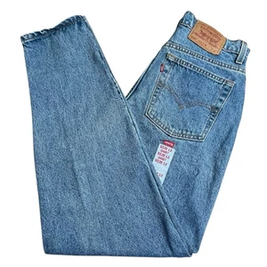 Vintage Levis Womens 12S 521 Tapered Fit Medium Wash Jeans Made in USA 1995 NWOT - Picture 1 of 8