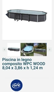 WPC 8X4 Outdoor Pool mit Pumpe Neu - Bild 1 von 10