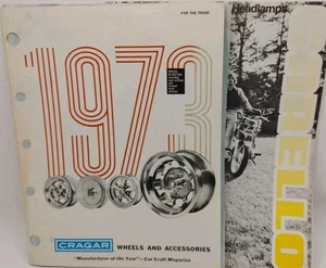 Catálogo de distribuidor Cragar Wheels 1973 + hojas de precios 1973 y folleto de lámpara Carello - Imagen 1 de 16