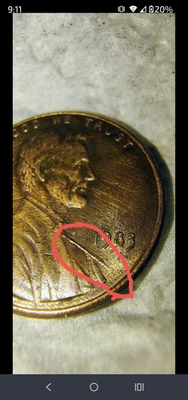 Lincoln 1983 error de troquelado de un centavo Foto 1 de 4