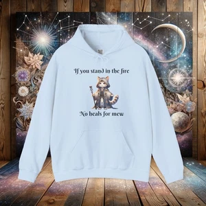 Cat Healer Hoodie Cozy Gamer MMORPG Unisex Kapuzenpullover - Bild 1 von 5