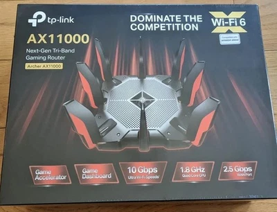 TP-Link Archer AX11000 - WiFi 6 (802.11ax) - Dual Band Gaming Router (New) - Image 1 of 4