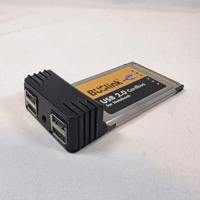 BUSLink 4-Port USB 2.0 CardBus PC Card for Notebook UII-CB4 + AC Adapter - Image 1 of 3