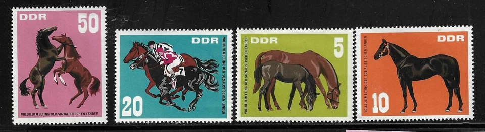 Germany DDR SC # 945-948 Thoroughbred Horses  . MNH - Image 1 of 1