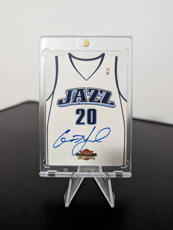 Jersey troquelado Gordon Hayward 2010 11 hilos en tarjeta automático novato RC #20/99 1/1 Foto 1 de 2