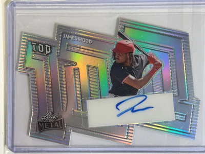 James Wood AUTO~RC #/35 Hoja Metal Top 100 Refractor 2024 Novato Autógrafo Nats Foto 1 de 2