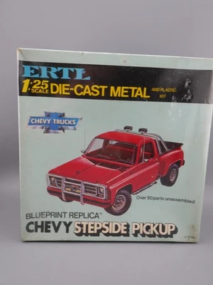 ERTL 1:25 Chevy Stepside Pickup Blueprint réplica sellada en caja metal fundido a presión Foto 1 de 3
