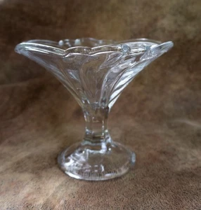 Vintage Ventilator Flair Standfuß Fuß Glas Obst Eis Schale - Bild 1 von 6