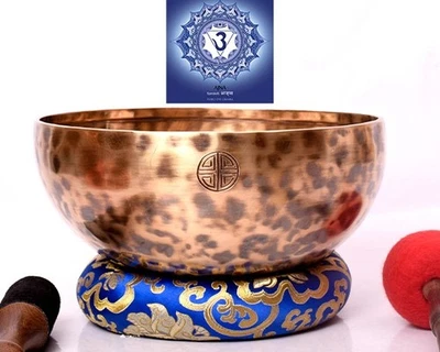 11" A Note Full Moon Singing Bowl | Third Eye Chakra Healing Tibetan Sound Bowl - Image 1 of 4