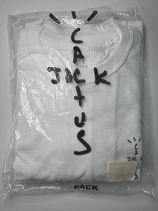 NEW Travis Scott Cactus Jack White Tee Shirt 3-Pack Men's Size Large L Tshirt - Picture 1 of 4