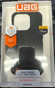 NUEVA UAG Urban Armor Gear Metropolis LT Funda Apple iPhone 15 Pro (6.1") Negra - Imagen 1 de 8